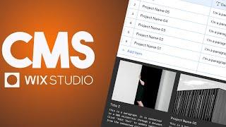 How to use the CMS in Wix Studio