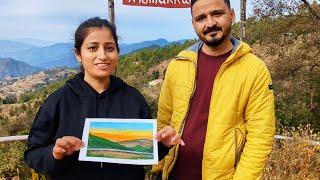 Heartfelt Gift: Customer Presents Sunset Painting to Ghumakkad Stay | Best Homestay in Jageshwar