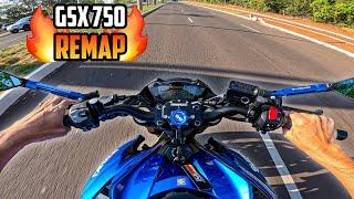 ANDANDO PELA PRIMEIRA VEZ NA GSX-S750 REMAPEADA