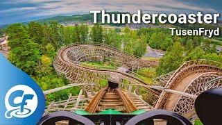 Thundercoaster front seat on-ride 5K POV @60fps TusenFryd