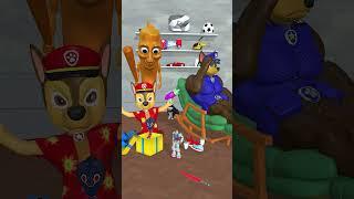 CHASE finds a snake and Tung Tung Sahur's reaction #funny #shorts #chase #pawpatrol
