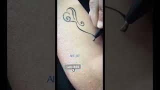 heart️tattoo in tribal style looking very attractive#shorts #youtubeshorts #viral #trending #love