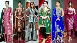 Trending Party Wear suit design 2025 | Banarasi silk Suit Design 2025 | wedding Brocade Dress Design