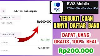 event bank BWS terbaru || HANYA daftar BANK BWS pakai HP kyc langsung dapat uang gratis Rp200.000