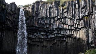 Svartifoss waterfall, Iceland|4K