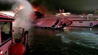 Marc Anthony's luxury yacht catches fire in Miami