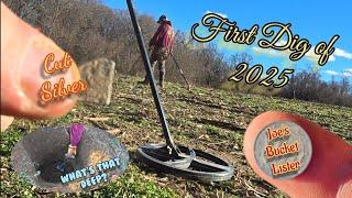 First Metal Detecting Adventure of 2025 | We Both Find Silver ! #digginghistory #treasure