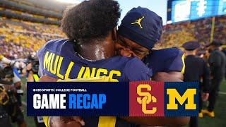 No. 18 Michigan SCORES last minute TD to defeat No. 11 USC | Game Recap