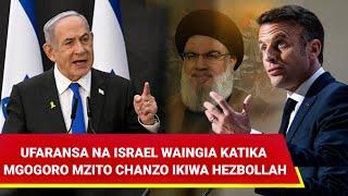 RAIS WA UFARANSA (MACRON) NA WAZIRI MKUU WA ISRAEL (NETANYAHU) WATUNISHIANA MISULI KISA HEZBOLLAH