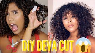 DIY DEVA CUT: CUTTING MY OWN HAIR FOR THE FIRST TIME (FAMILY REACTION)