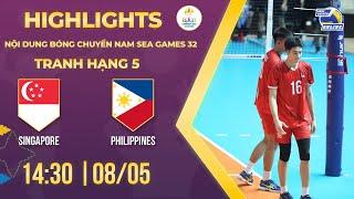 HIGHLIGHTS I Singapore vs Philippines | 5th Place Match | Men's Volleyball - SEA Games 32