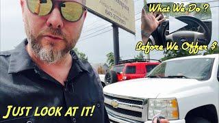 Here’s What a Car Dealer Does When Checking Out Your Truck to TRADE IT IN!