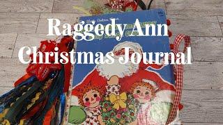 Raggedy Ann Christmas Little Golden Book Journal, Adding Trims, Decorate Pockets, Crafting share