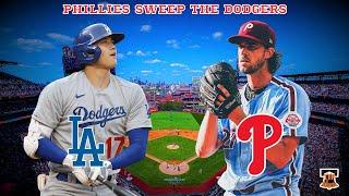 PHILLIES SWEEP THE DODGERS!! AARON NOLA 9 STRIKEOUTS!! TURNER, MARSH, & SCHWARBER HOME RUNS!!