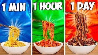 1 Minute vs 1 Hour vs 1 Day Noodles