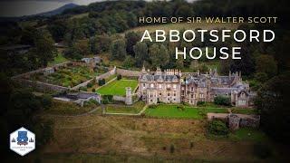 Abbotsford house the home of Sir Walter Scott - drone video, 4k (2021)