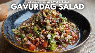 Gavurdagi Salad, Traditional Turkish Tomato and Walnut Salad (Vegan)