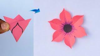 Easy Paper Flower Making | How To Make Paper Flowers | Paper Flower Making Craft