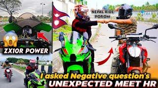 I asked negative questions To HR| ZX 10R Power{ Unexpected Meet Nepal Ride } NRF