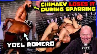 SHOCKING! Khamzat Chimaev CHOKES OUT Yoel Romero During SPARRING, Romero GOES OFF, Wild REACTIONS!