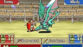 FE6 Milady destroys a haxed Hero