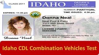 Idaho CDL Combination Vehicles Test