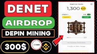 Denet Airdrop Mining | Depin storage project | Denet airdrop Big Update |Denet Withdraw Update