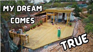 #5 Creating our own Paradise at Off grid community Portugal - Building the DECK