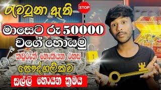 රු 50000 වගේ සාර්ථකව හොයන්න | Online Jobs At Home | How To Earning E Money in sinhala