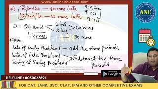 Time, Speed and Distance Class 1 ( Concepts, Applications ) || Anil Nair Classes | Shortcuts