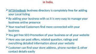 Free business listing sites in india |Top online business directories | B2B business directory