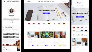 Responsive Website Design using  | HTML CSS & Javascript step by step