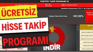 ÜCRETSİZ Portföy Takip Programı 2023  Excel Borsa Takip Uygulaması #Temettü Takip Uygulaması İndir