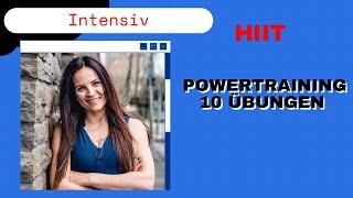 10 Minuten Powertraining HIIT / 10 Übungen / gelenkschonend / kein Springen /kein Equipment