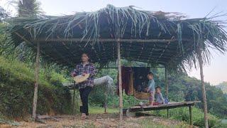 Completing the house, building a roof with palm leaves | Chúc Thị Duyên