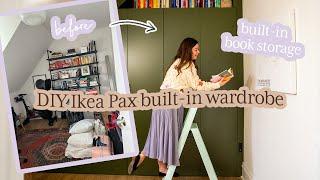 Turning An Unused Alcove Into Built-In Storage | Ikea Pax Wardrobe Hack