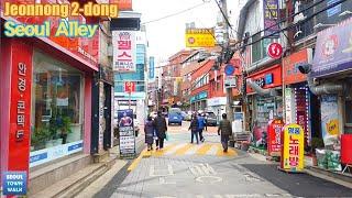 【4K】 Walk Seoul Korea - 서울 전농2동 골목 걷기 (전농동)| Jeonnong 2-dong Alleys [동대문구2| Dongdaemun-gu2] 15(2)-17