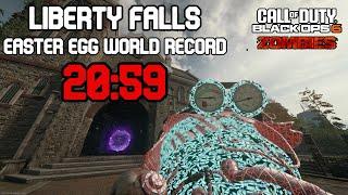 [FWR] Liberty Falls Solo Easter Egg Speedrun BO6 Zombies [20:59]