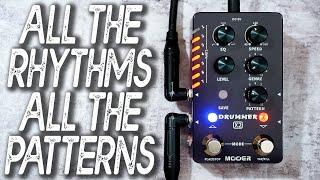 MOOER Drummer X2 // ALL THE RHYTHM GENRES and PATTERNS [NO TALK / NO GUITAR / ONLY DRUMS]