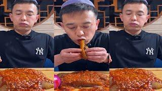 ASMR CHINESE MUKBANG FOOD EATINGSHOW 요리 먹방 :) 이거 맛있네? 칼비빔국수(팔도비빔칼국수)와 매콤어묵, 팝만두튀김.