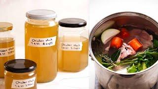 Homemade chicken stock