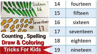 How To Teach Kids Counting and Spelling 1to20,Educational Video For Toddlers ,बच्चों को लिखना सिखाये