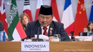 Pernyataan Presiden Prabowo pada Sesi Pertama KTT G20 Brasil, 18 November 2024