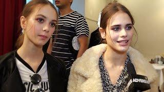 Dasha & Alex, two beautiful models backstage at Blugirl