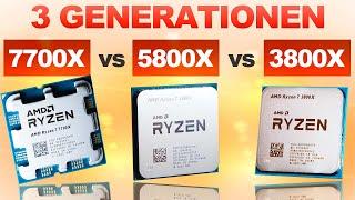 3 Generationen im TEST! — AMD 7700X vs 5800X vs 3800X