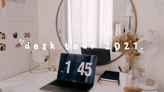 desk tour 2021  (wfh setup + aesthetic)