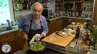 Brussels sprouts with bacon | Jacques Pépin Cooking At Home | KQED