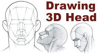 Portrait Drawing Basics 3/3 - How To Draw a 3D Head