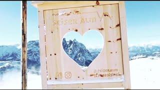 Great skiing and view from Dolomites, Seiser Alm with Ski school Schlern 3000