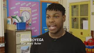 Star Wars' John Boyega teaches kids to 'Train Like A Jedi'